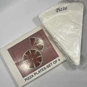 Vintage Melamine Pizza Plates Set Of 4 New In Original Box And Packaging 2006
